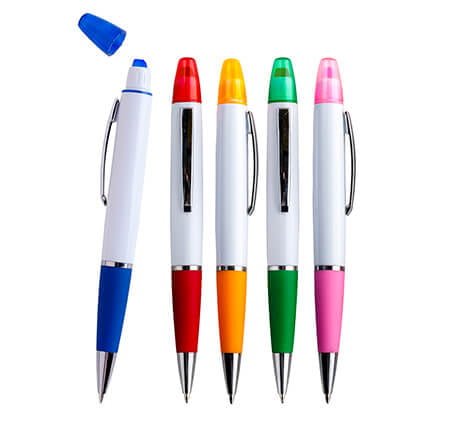 Bolígrafos plásticos de colores promocionales