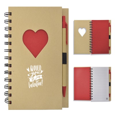 LIBRETA ECOLOGICA CORAZÓN LOVELY A2776 Mod. 02-A2776