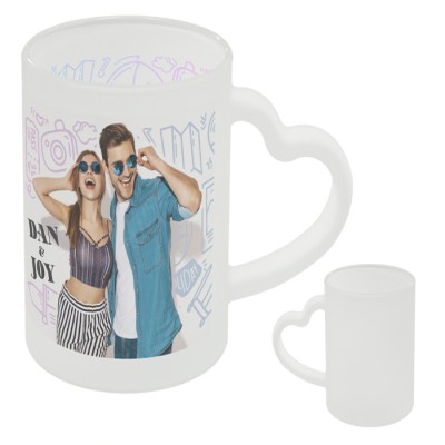 TAZA DE VIDRIO SATINADA SUBLIMACIÓN NEYSA A2976 Mod. 02-A2976