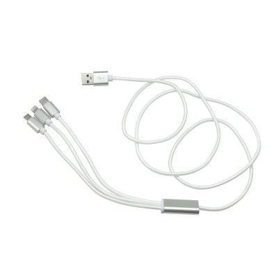 CABLE CON ADAPTADORES "MADISON" Mod. 05-EC736 Blanco