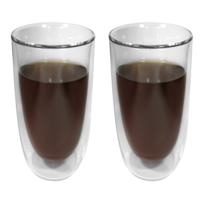 Set de vasos de vidrio "Double" Mod. 05-T549 Transparente