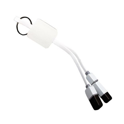 CABLE PARA TRANSFERENCIA DE DATOS Y CARGA RAPIDA, COLOR BLANCO, ADAPTADOR PARA IPHONE Y ANDROID Mod. 06-TEC053