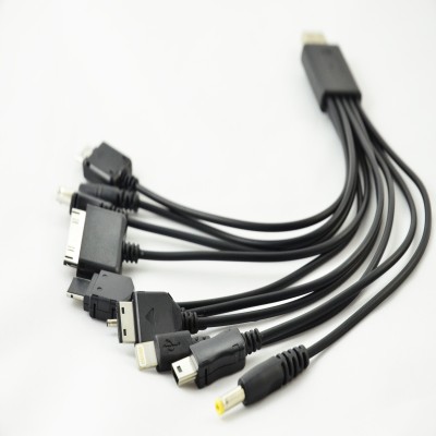 CABLE ADAPTADOR NEGRO CON 10 ENTRADAS Mod. 06-TEC054