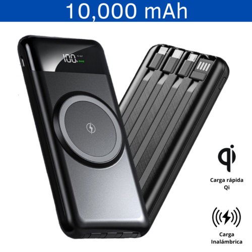 POWER BANK WIRELESS Qi 4 EN 1 10,000 mAh Mod. 06-TEC147