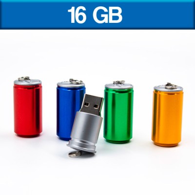 USB Bote lata 16 GB VERDE Mod. 06-USB219