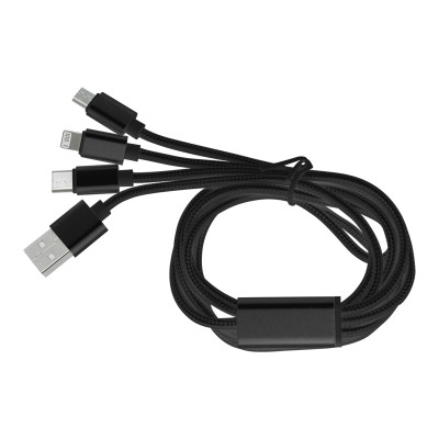 CABLE CON ADAPTADORES "MADISON" Mod. 05-EC736 Negro