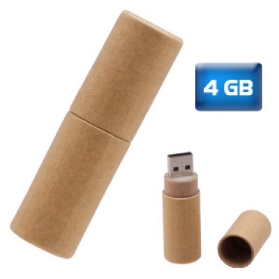 USB ECOLOGICA TUBO DE CARTON 4GB Mod. 06-USB035-EC
