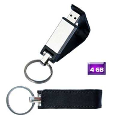 USB LLAVERO PIEL NEGRO 4GB Mod. 06-USB058