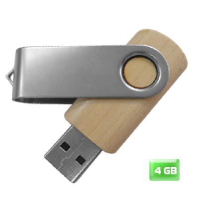 USB GIRATORIA LONDON MADERA 4GB Mod. 06-USB067