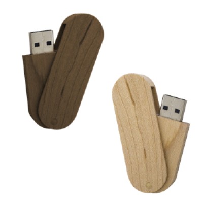 USB GIRATORIA MADERA 4GB NATURAL Mod. 06-USB068