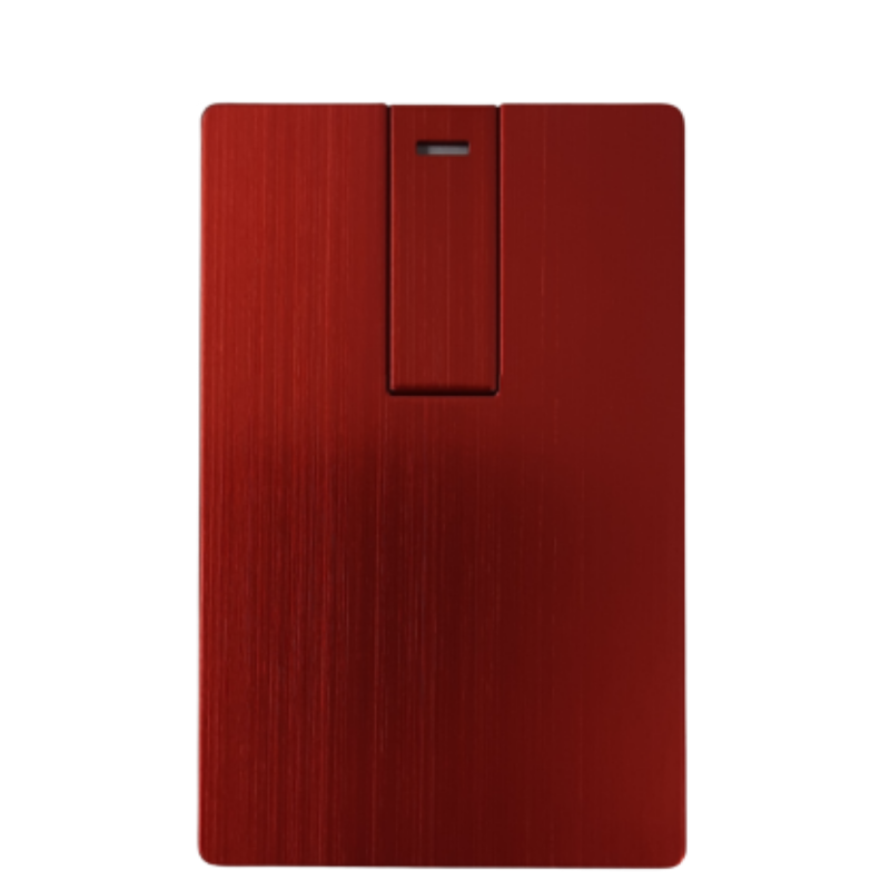 USB TARJETA SLIM METALICA ROJO Mod. 06-USB129-RJ