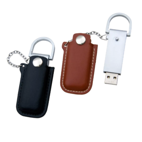 MEMORIA USB FUNDA DE CUERO NEGRA Mod. 06-USB138